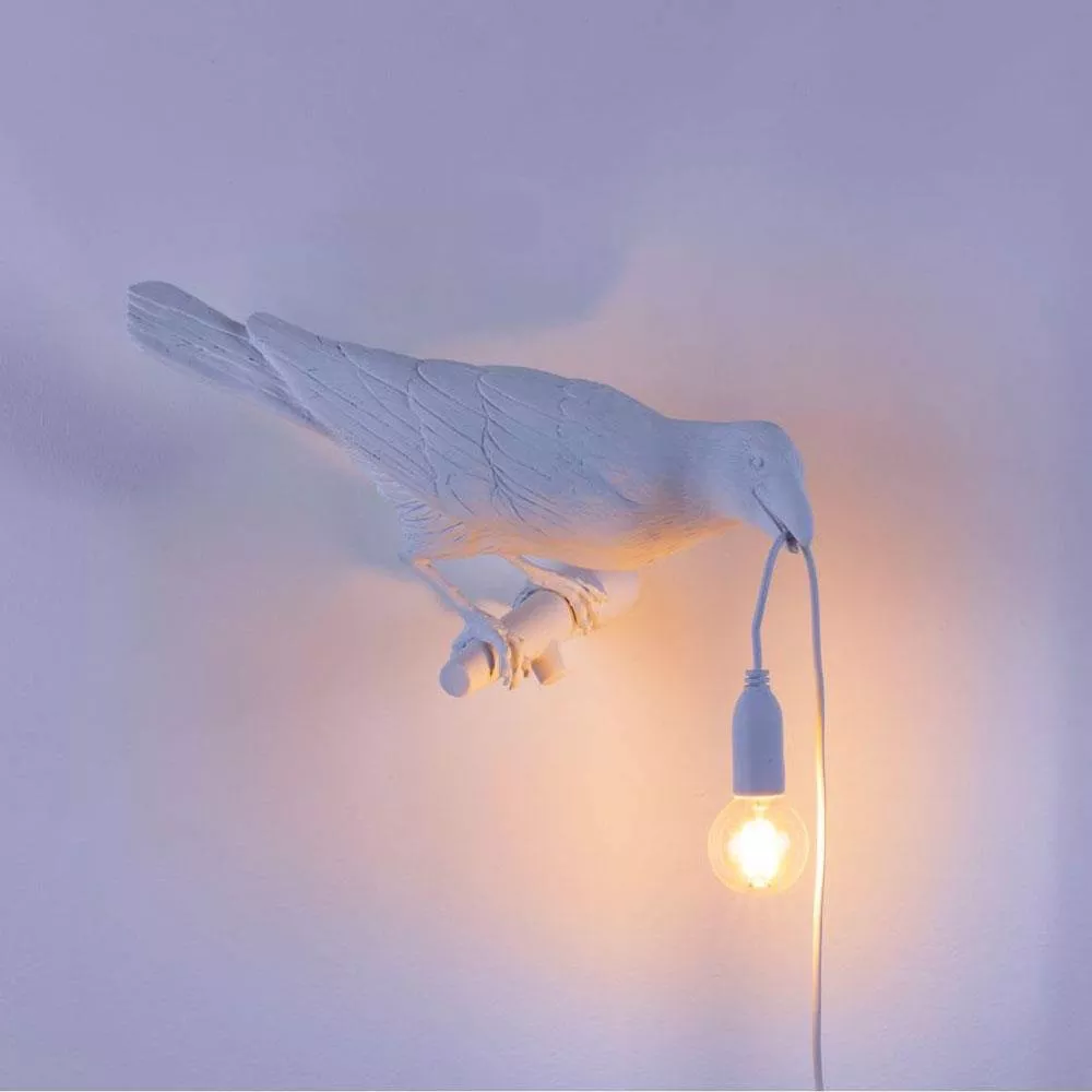 Seletti Bird Lamp White Looking Right